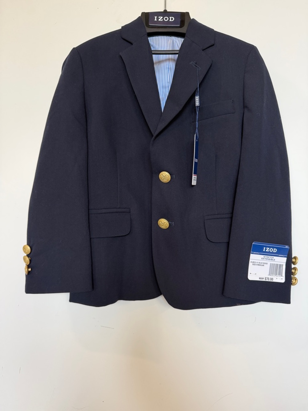 Izod Indigo Blazer with Gold Buttons NWT! - Picture 3 of 6